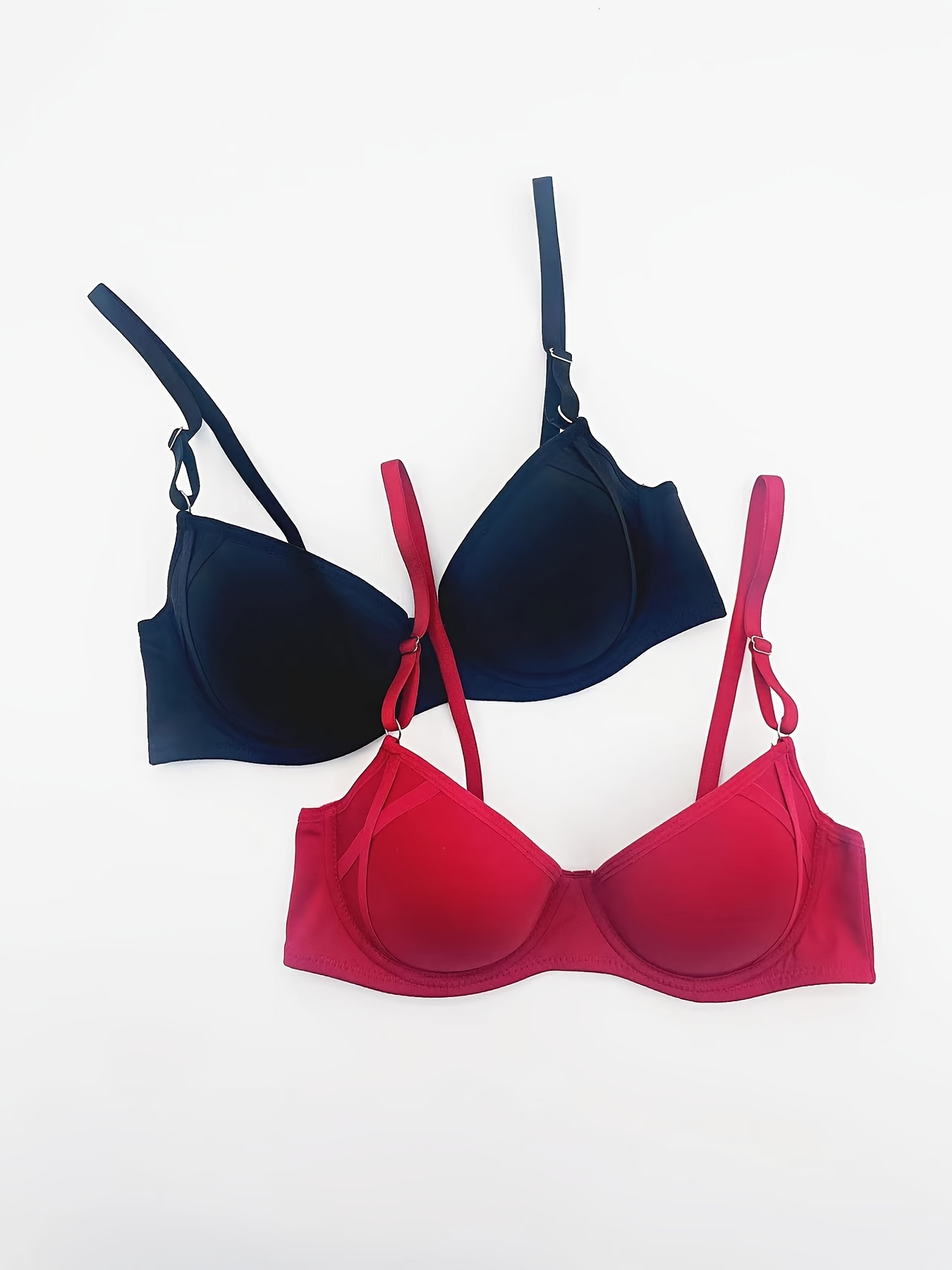 Glossy Molded Cup Push Bra Comfort Invisible Removable Strap - Temu United  Kingdom