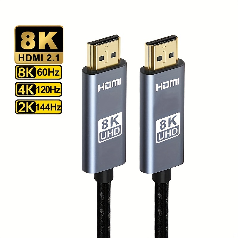 Interruptor HDMI 2.1 8K HDMI Switcher Splitter, 4K 120Hz Aluminio  bidireccional HDMI Switch 2 en 1 Salida o 1 en 2 Salida HDR Ultra HD 48Gbps  8K