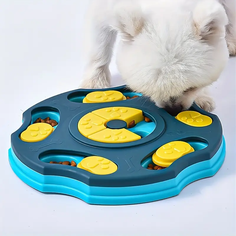 Level Up Your Pet's Playtime: 2-in-1 Puzzle Toy Slow Feeder Bowl