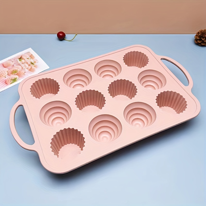 1pc, Muffin Pan (12.7''x8.5''), Food Grade Silicone Cupcake Pan, 24 Cavity  Baking Cake Mold, Ice Cube Trays, Baking Tools, Kitchen Gadgets, Kitchen Ac