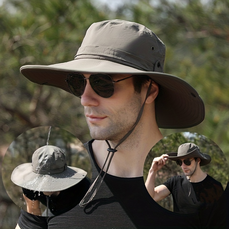 Wide Brim Sun Hat For Men And Women Perfect For Hiking Mountaineering And  Fishing Windproof Sandproof And Uv Protection - Jewelry & Accessories - Temu