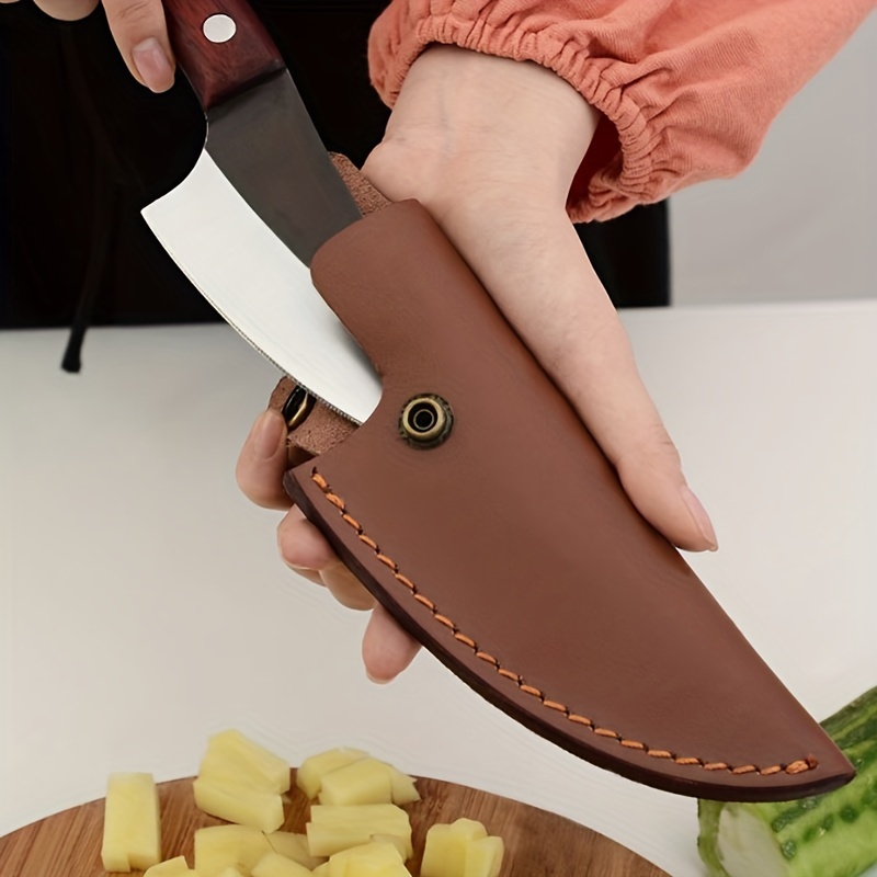 Leather scabbard Chef, compartments for a knife and sharpener. Gift for  the chef