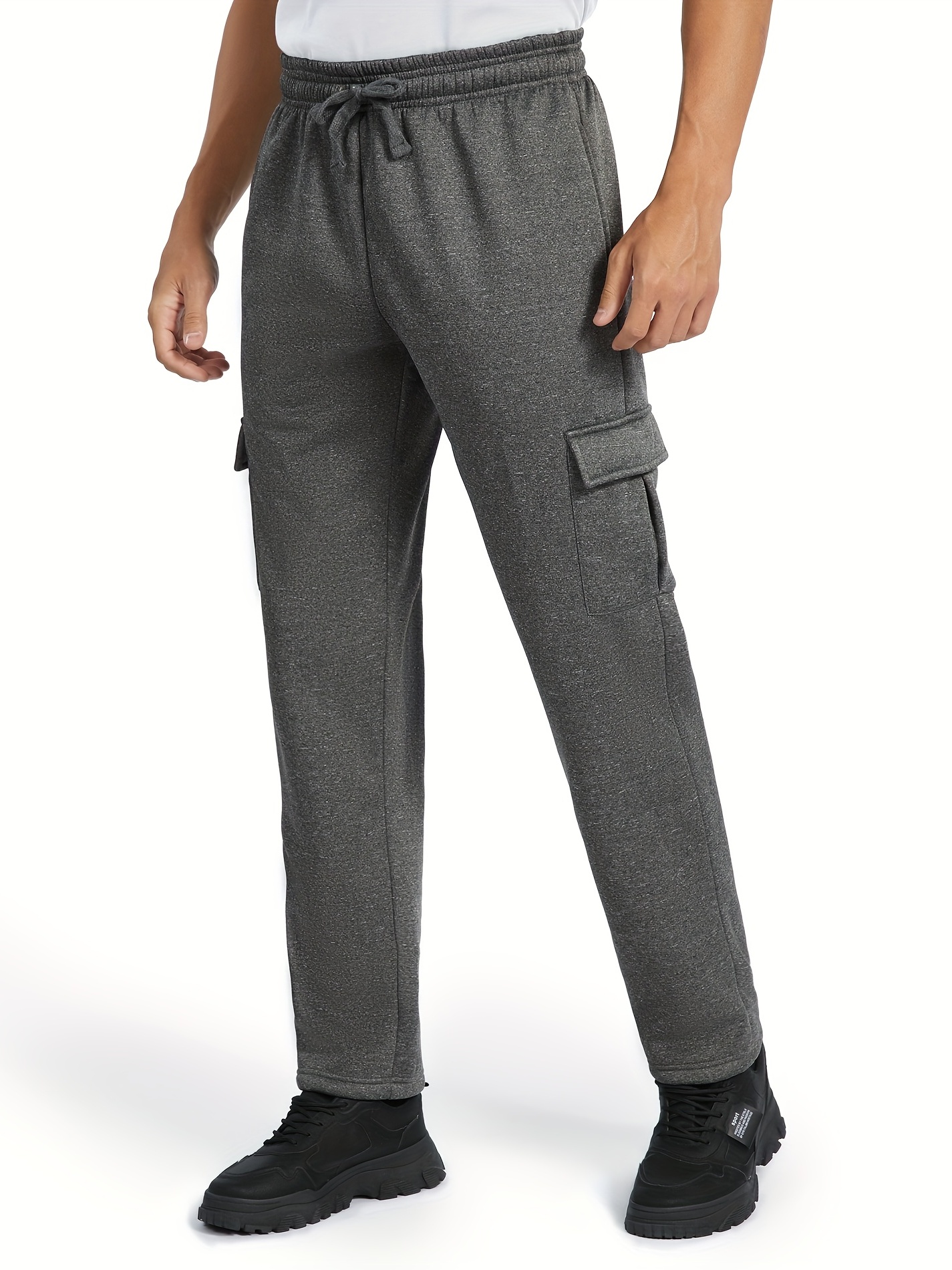 Women's Plush Lined Sweatpants Thermal Joggers Pockets - Temu