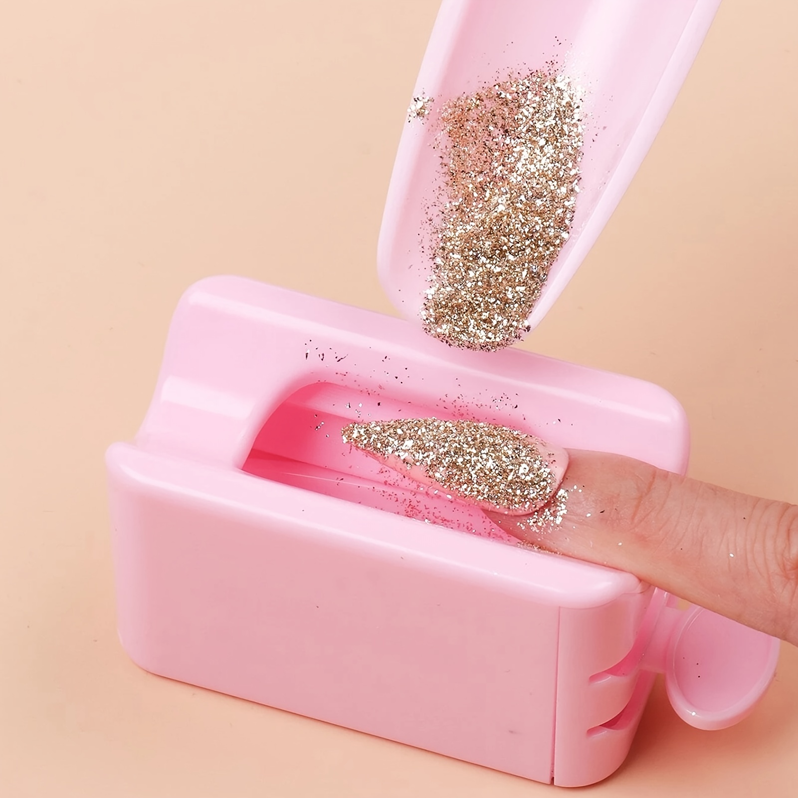 Dipping Powder Recycling Tray Nail Glitter Storage Box Case Manicure Tools