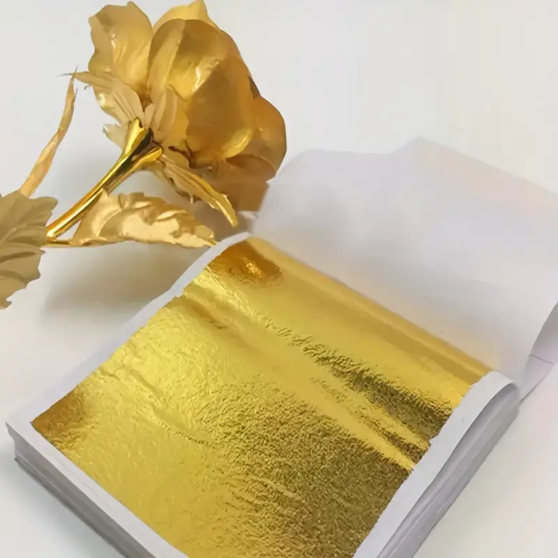 Sheets Imitation Gold Silver Foil Paper Leaf Gilding Diy Art - Temu  Australia