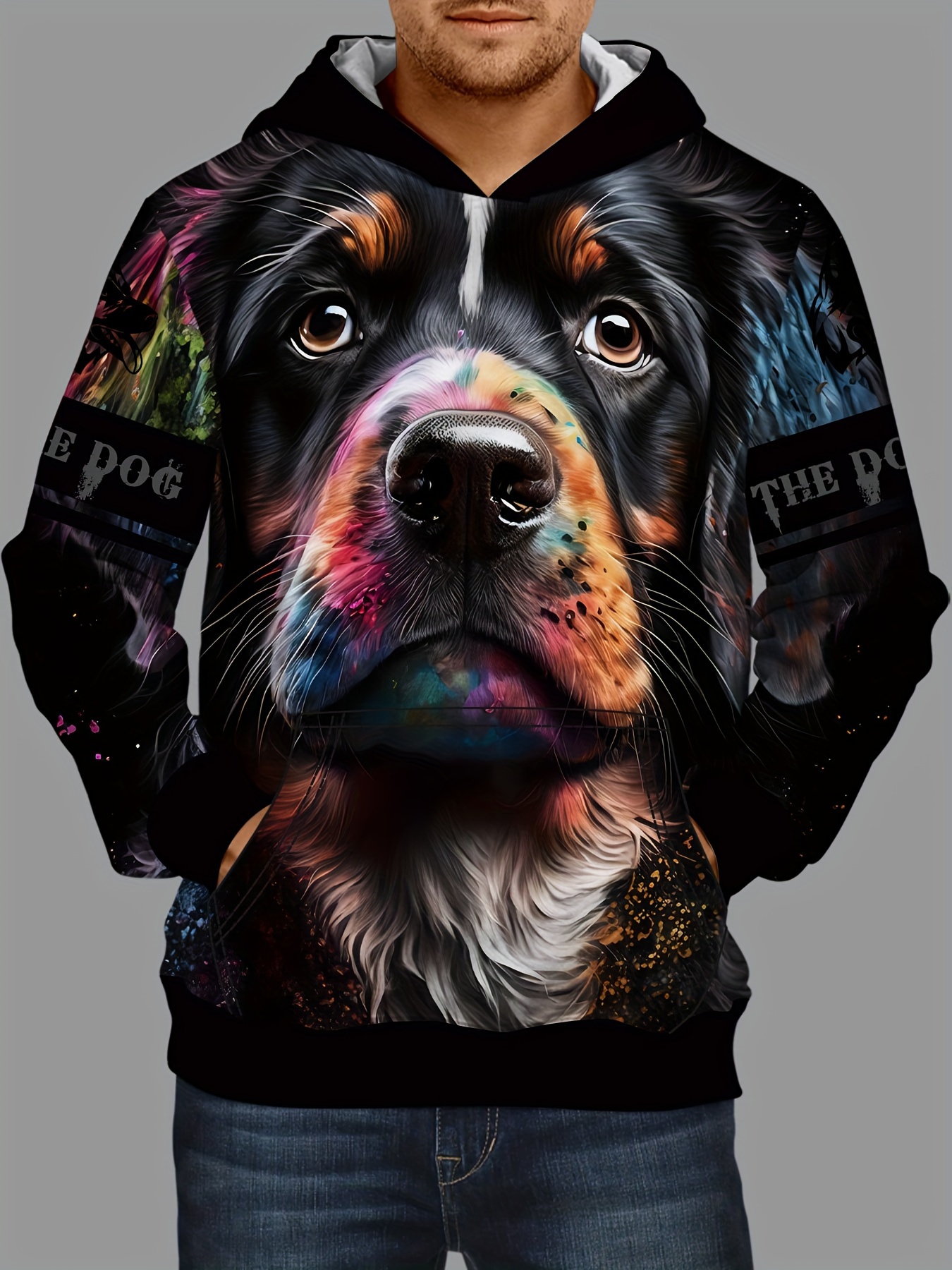 3d dog 2025 print hoodies