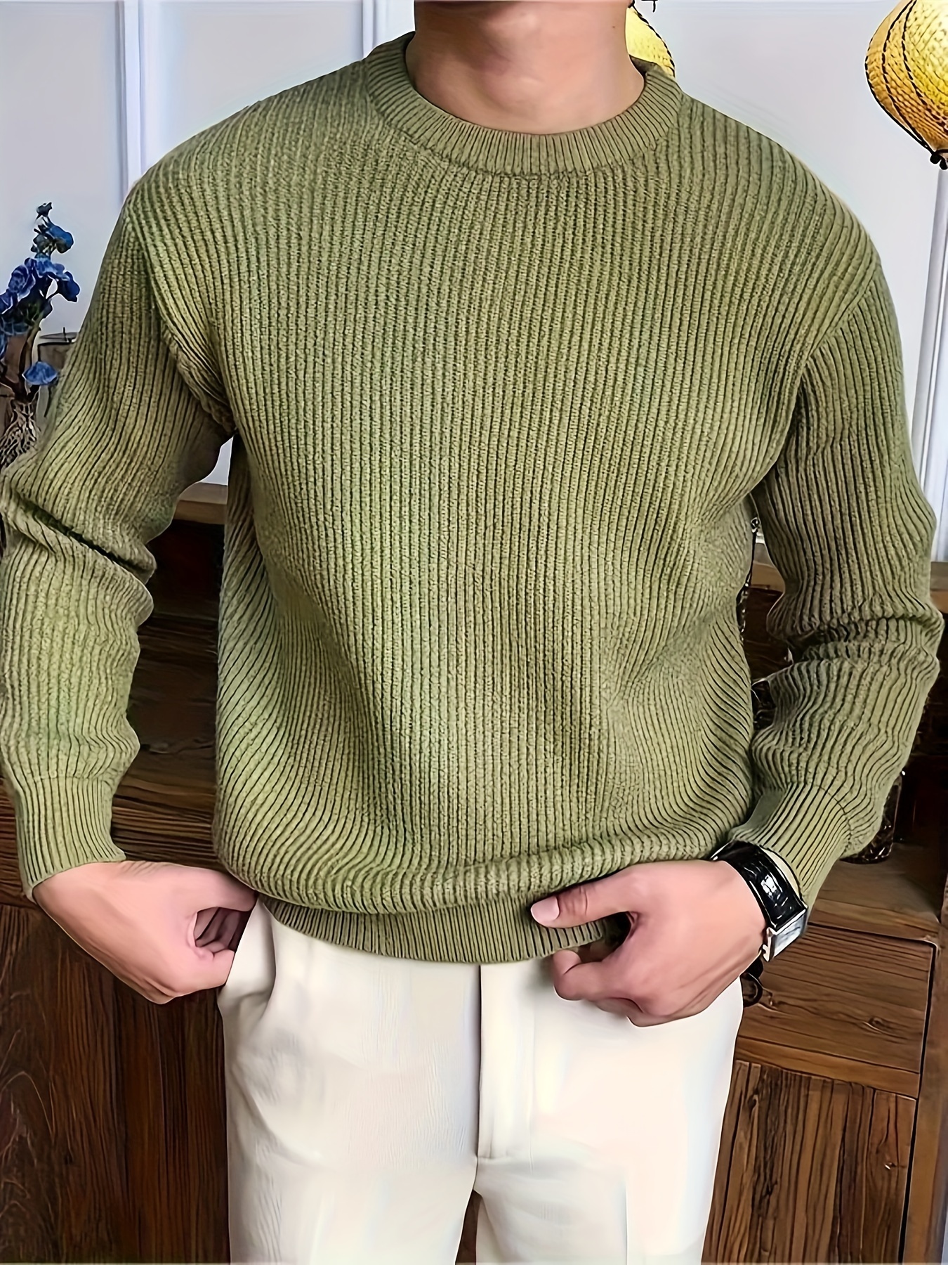 Autumn and winter new men turtleneck solid color sweater fashion knit 4  color