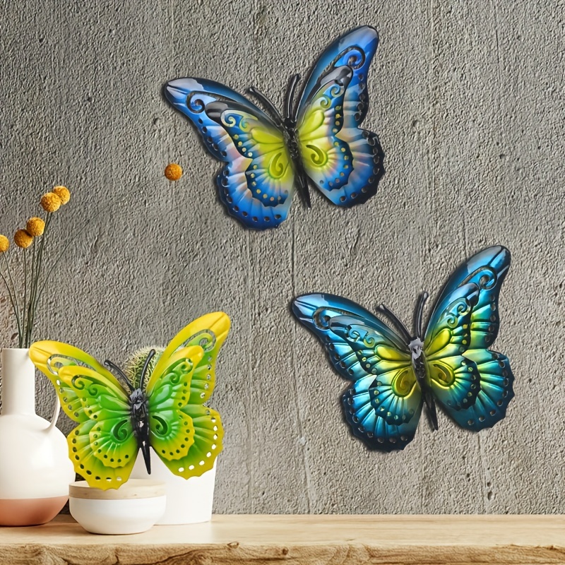 Butterfly Wall Art Metal 3d Butterfly Crafts Compatible With Home Garden  Decor A