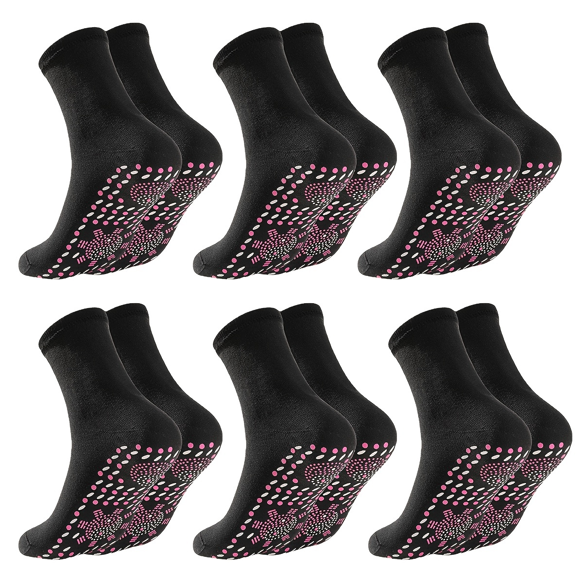 COMIOR 4 pares de calcetines de calentamiento automático de colores mixtos,  calcetines calefactables, calcetines calefactables para senderismo para