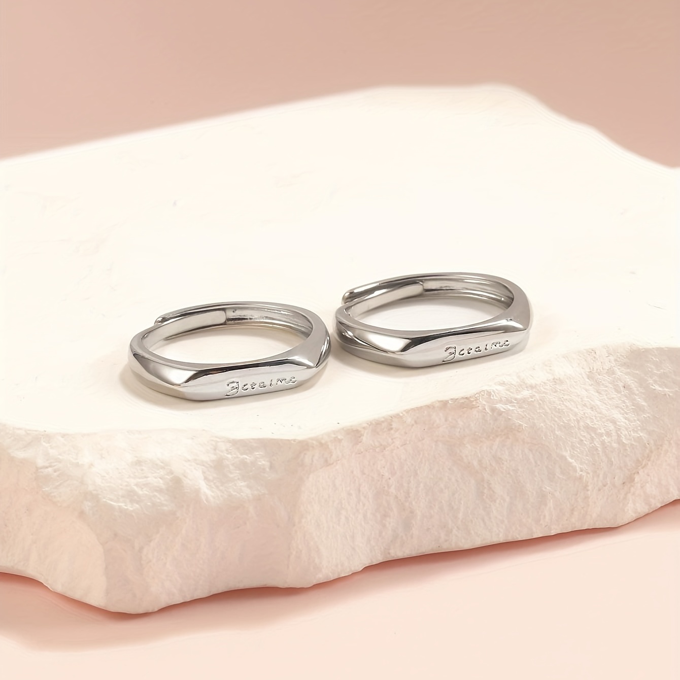 Couple 2 Letter Initial Ring - Temu