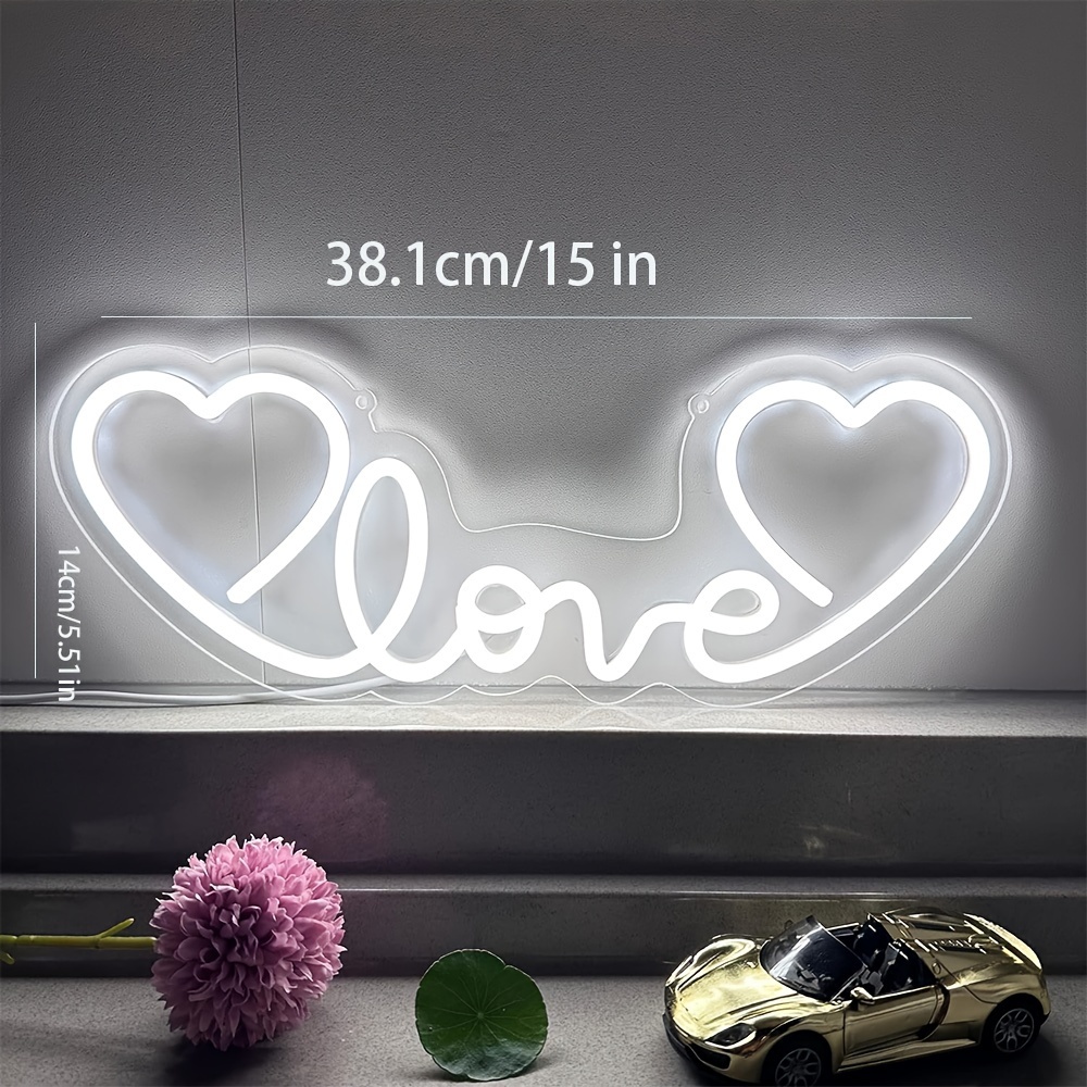 cartel luminoso love 17 luces led