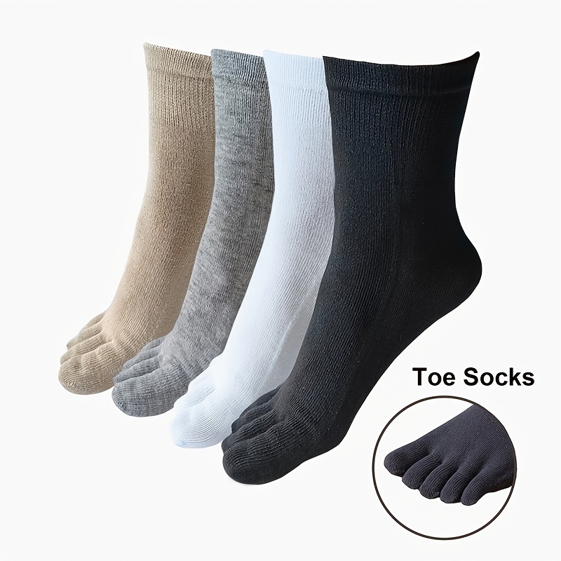 Solid Toe Socks Comfy Breathable Sports Socks Women's - Temu Canada