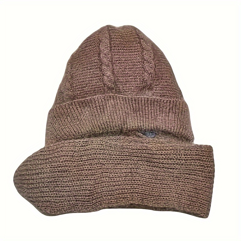 Bonnet Chaud D'hiver, Écharpe À Capuche, Couleur Unie, Chapeau Intégré,  Chapeaux En Tricot Léger, Bonnets Chauds Pour Femmes Et Filles, Automne Et  Hiver - Temu Belgium