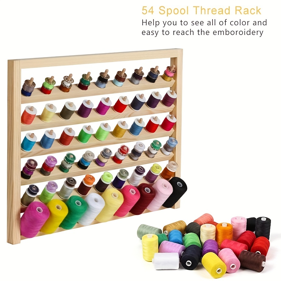 54 spool Sewing Thread Rack Wall mounted Sewing Thead Holder - Temu