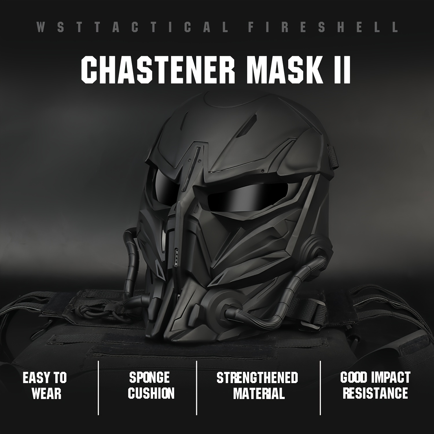Masque à gaz airsoft tactique Cs Cosplay Masque de protection complète