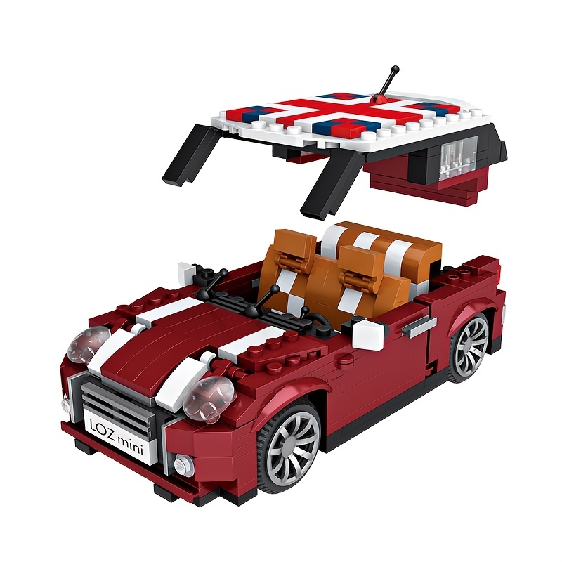 Loz Small Particle Building Blocks! Build Mini Cooper Car - Temu