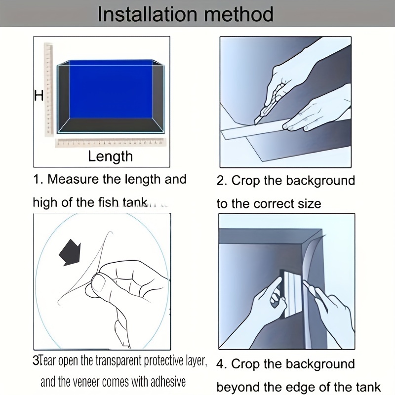 1pc Adesivo Sfondo Acquario, Immagini Decorative Acquari, Decorazione  Acquari, Acquista Ultime Tendenze