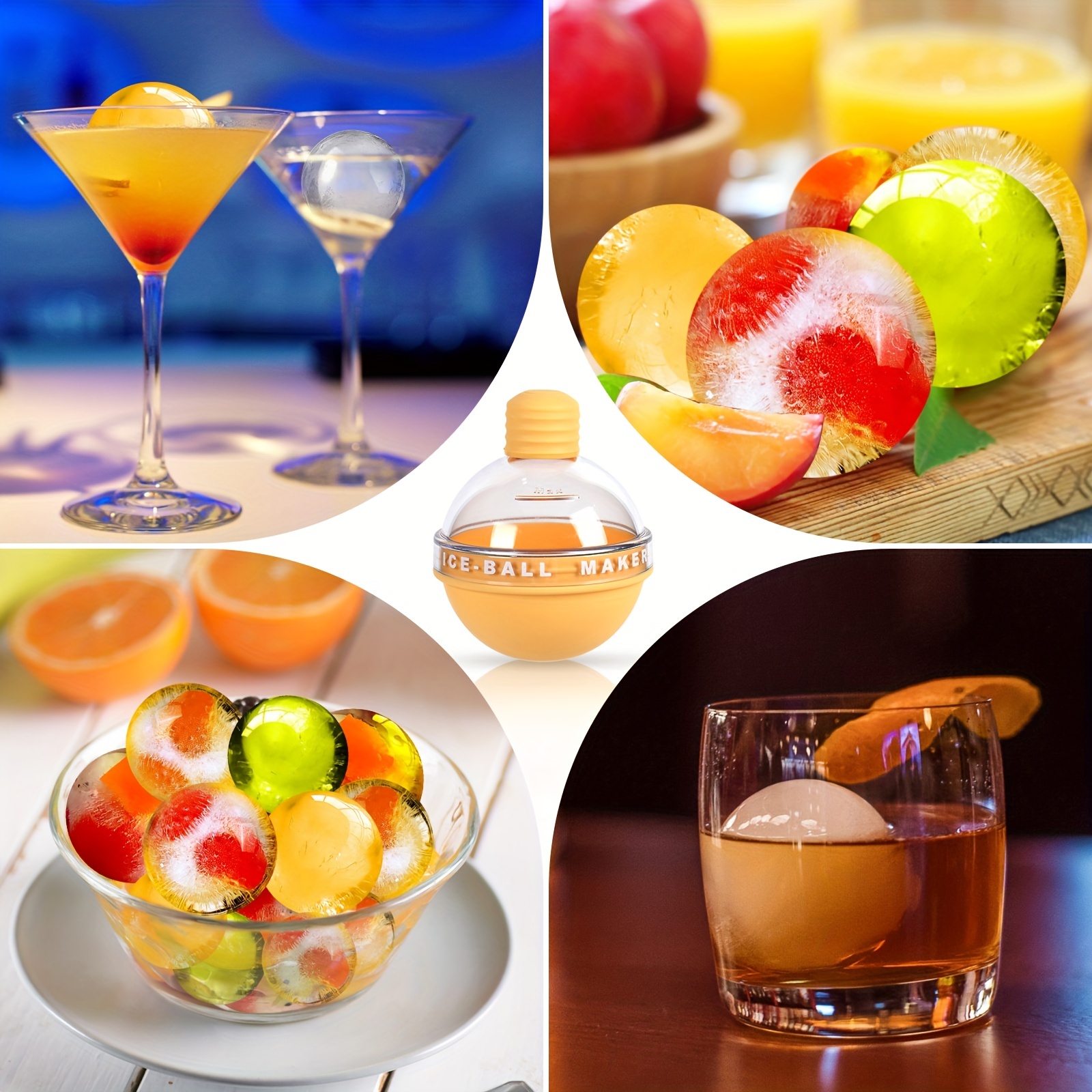 Creative Ice Ball Mold Whiskey Spherical Ice Cube Light Bulbs Ice Mold Food  Grade Silicone ice