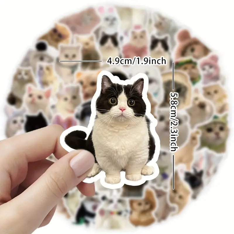 Cute Cat Stickers funny Animal Waterproof Vinyl Stickers For - Temu