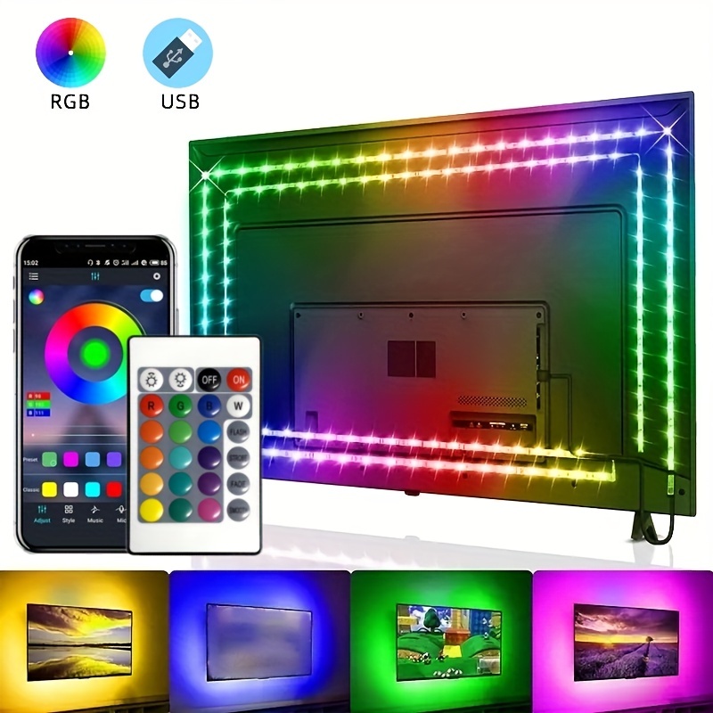 1 rollo Tira Luces Led Rgb 2835 Usb Luces Bajo Voltaje 5 v - Temu