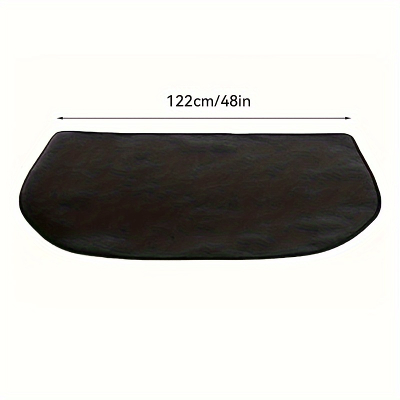 1pc flame retardant and high temperature resistant fireproof fireplace mat double layer glass fiber silicone fireproof mat large rounded corner fireplace blanket practical tool for home use