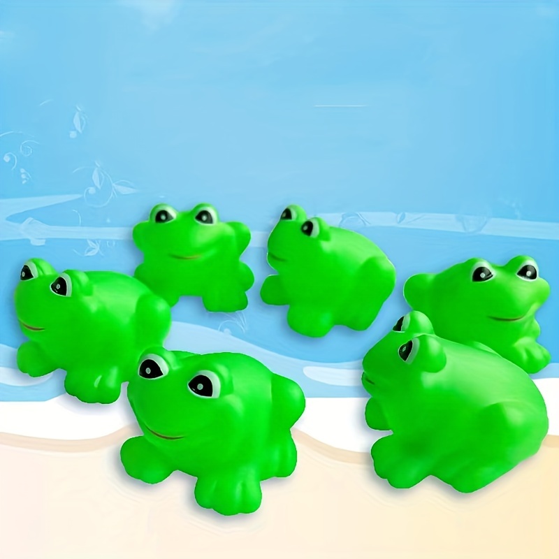 30 Pieces Rubber Frogs Mini Rubber Frogs for Bath Squeak and Float Frogs  Green Rubber Frogs Shower Frog Swimming Bathtub Toys for Boys and Girls  Shower Bathtub Pool Birthday Party Decoration 