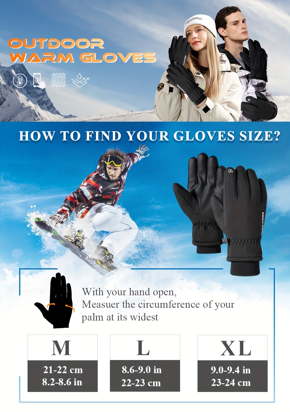 グローブ スキー スノーボード レディース 冬用手袋 - スキー