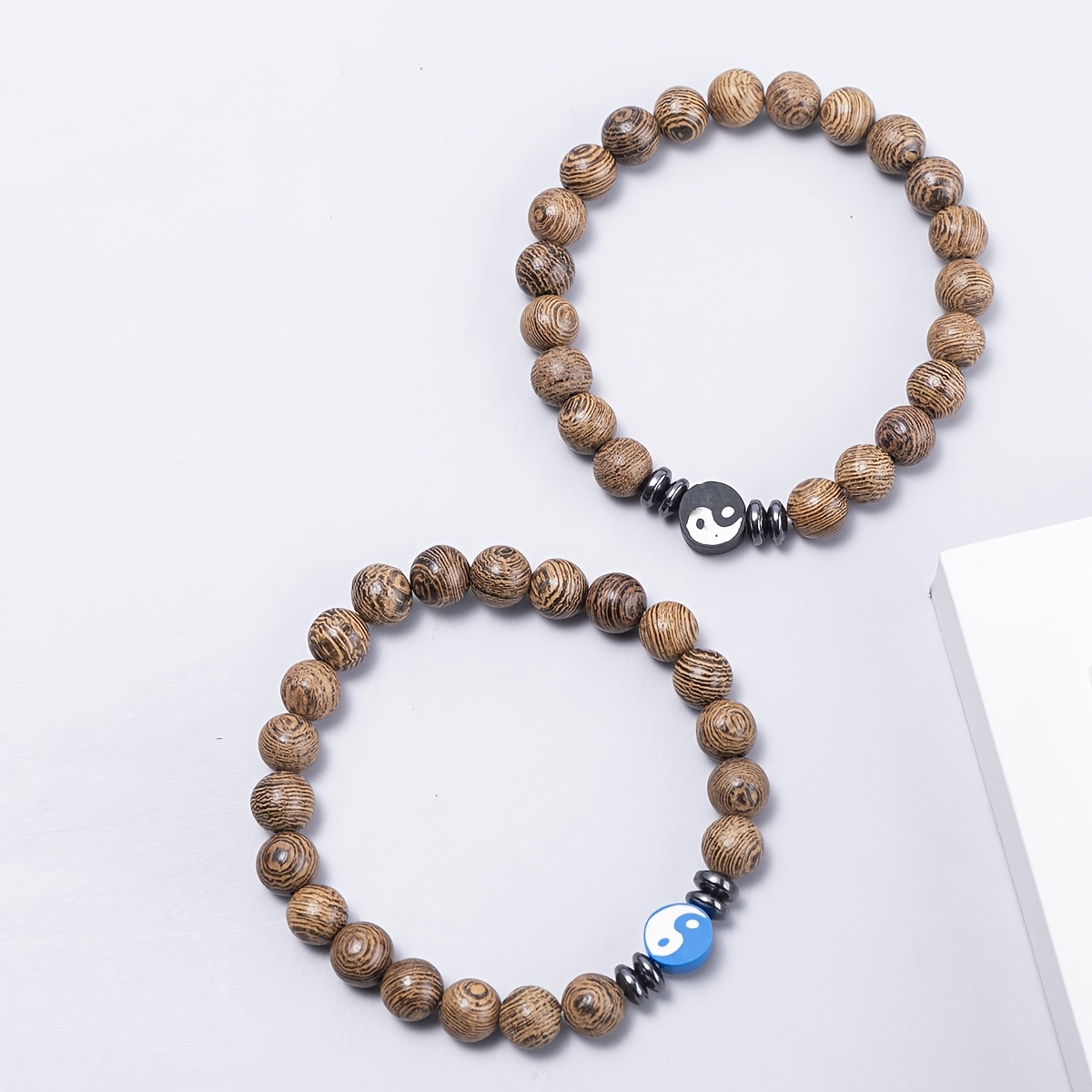 Yin Yang Charm Couple Bracelet Set