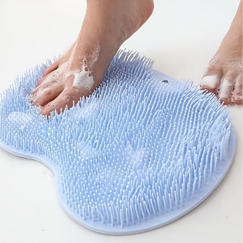 Shower Foot Scrubber Silicone Bath Massage Back Cushion Mat Shower Foot  Cleaner Scrubber Foot Brush Pad Non Slip Suction Cup Exfoliating Dead Skin Foot  Mat for Shower SPA Massage - 10 Inch (Pink)