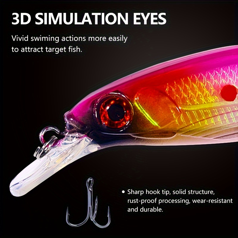 Leurre - Peche Mer 10 Pièces Leurres Pêches 3D Artificielles