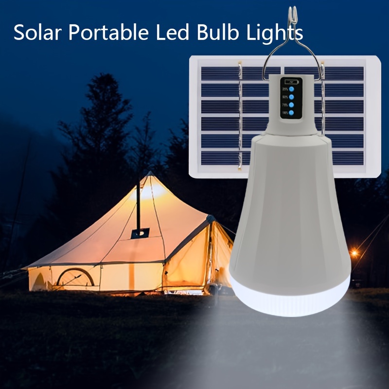 1 pieza nuevo acampar al aire libre Luz solar cargador LED tienda Luz  emergencia encendiendo casa Luz, Moda de Mujer