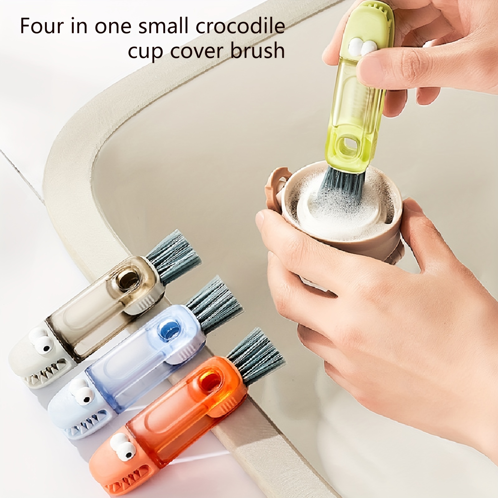 1 Bottle Cleaner Brush Multifunctional Brush Cup Crevice Mini Silicone  Cup-holder Cleaner Household Cleaning Tools - Temu
