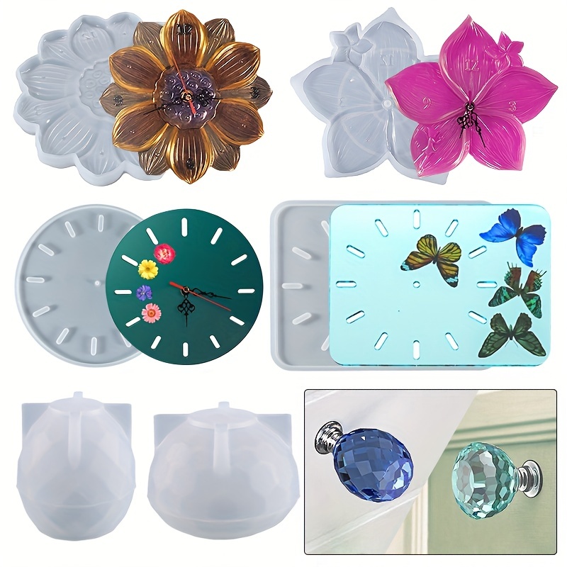 Sweet Password Resin Clock Molds, Table Clock Mold for Resin, Mantel  Silicone Molds Kit for Epoxy Resin Casting, DIY Home Decor Christmas Gift  with 2