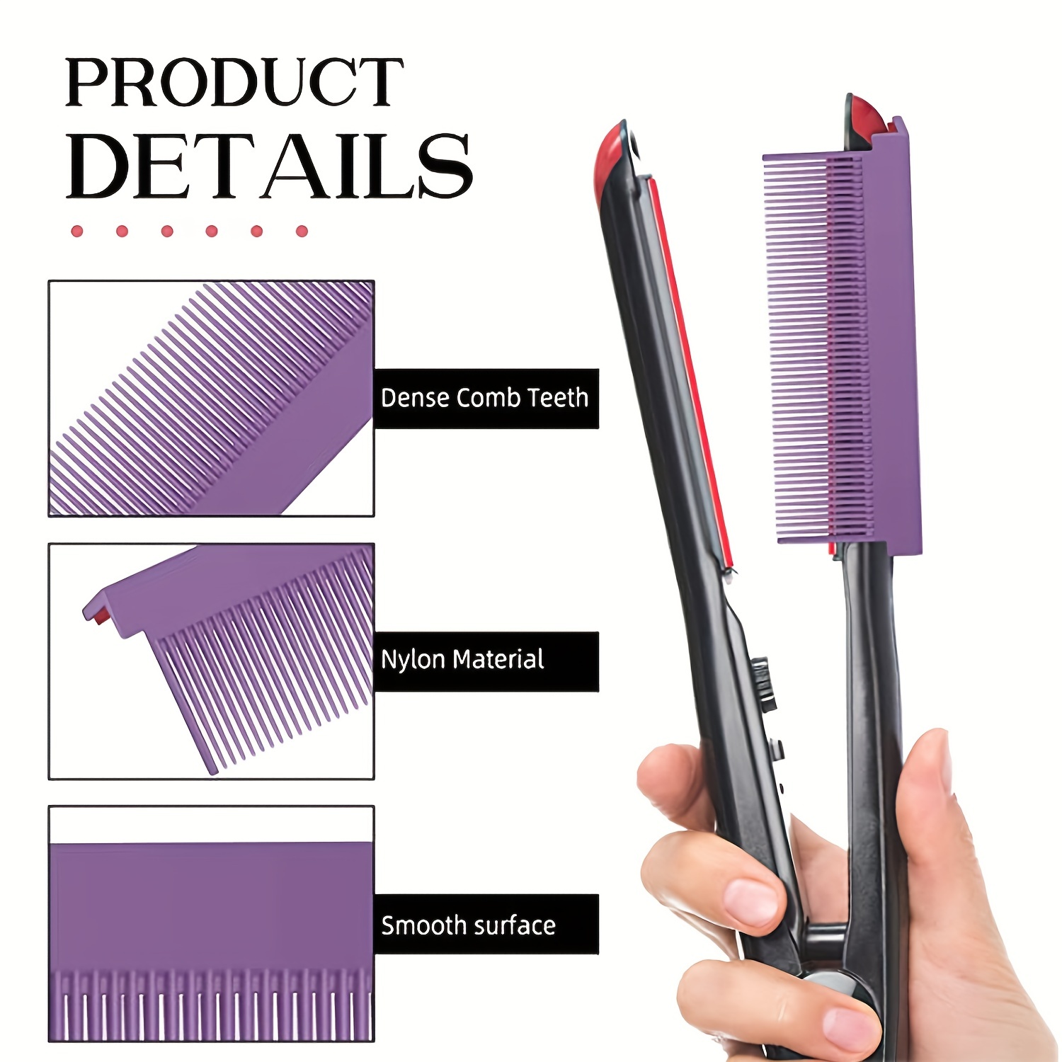 Barber Comb Attachment Hair Straightener Low/High Temp