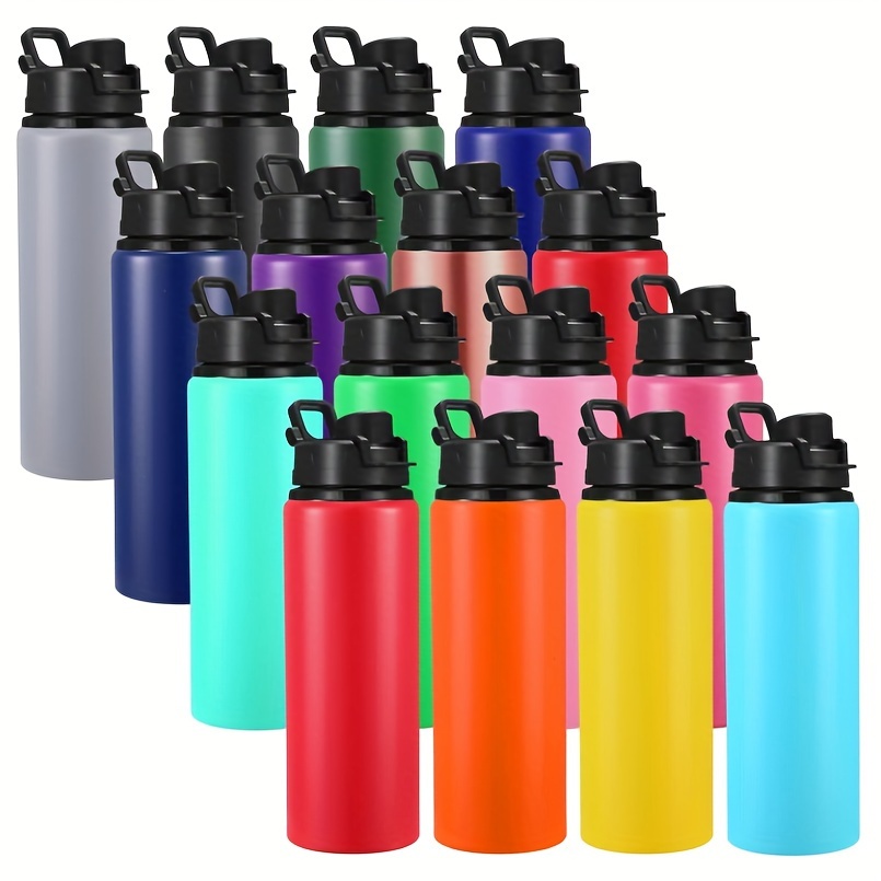 6pcs/Lot 600ml/20.3oz Sublimation Blanks Water Bottles, Aluminum  Shatterproof Lightweight Water Bottle For Hiking Camping Cycling