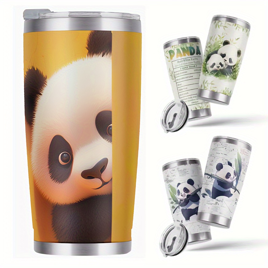 1pc Panda Brothers 20oz Insulated Cup Ice Master Cup Double-layer Stainless Steel Car Cup Straw Cup Coffee Cup Beer Cup Outdoor Travel Water Cup Gifts For Women Man