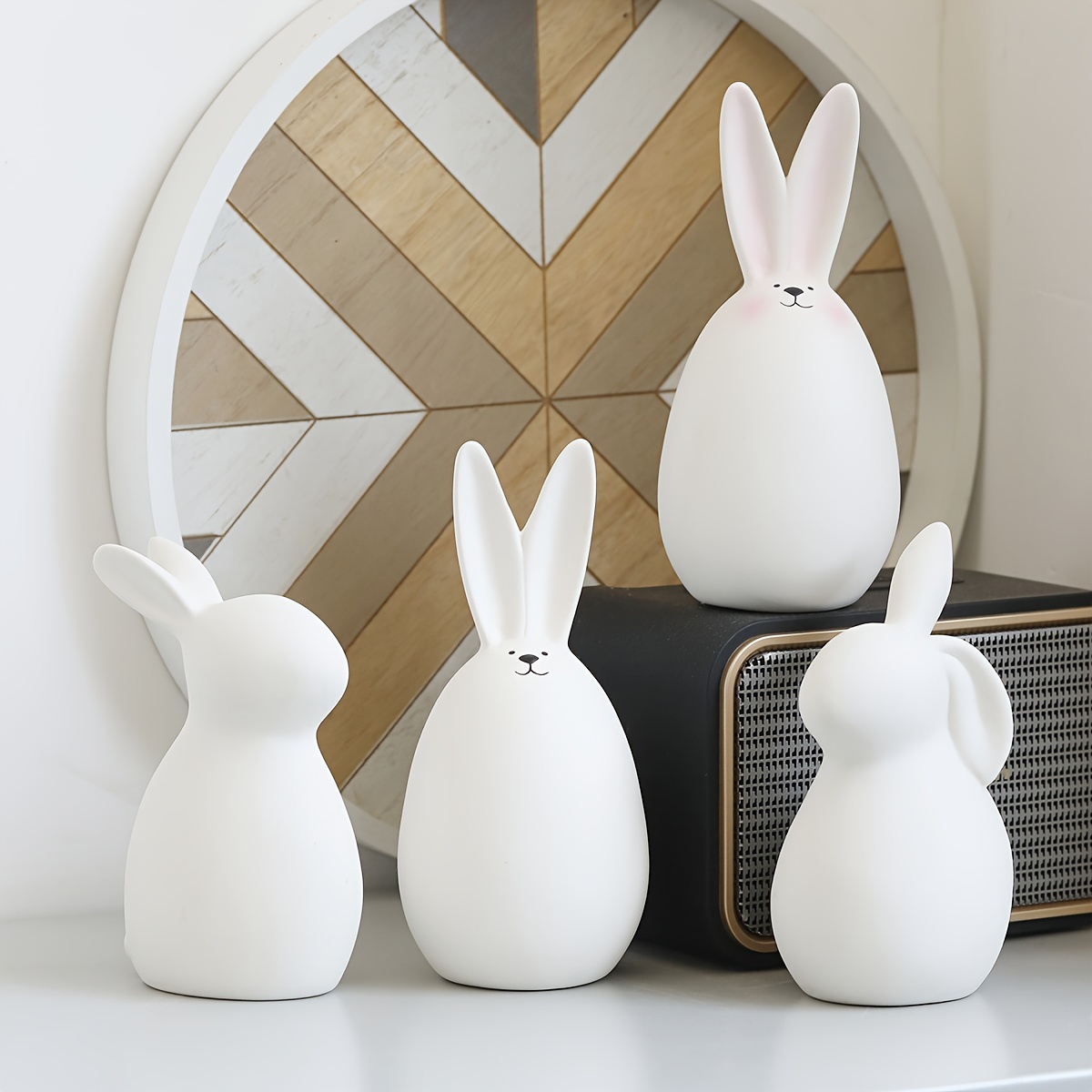 Onelf Simulated Rabbit Decorations Small White Rabbit - Temu