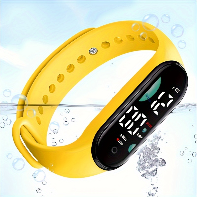 Reloj inteligente deportivo de silicona para hombre y mujer, pulsera  electrónica