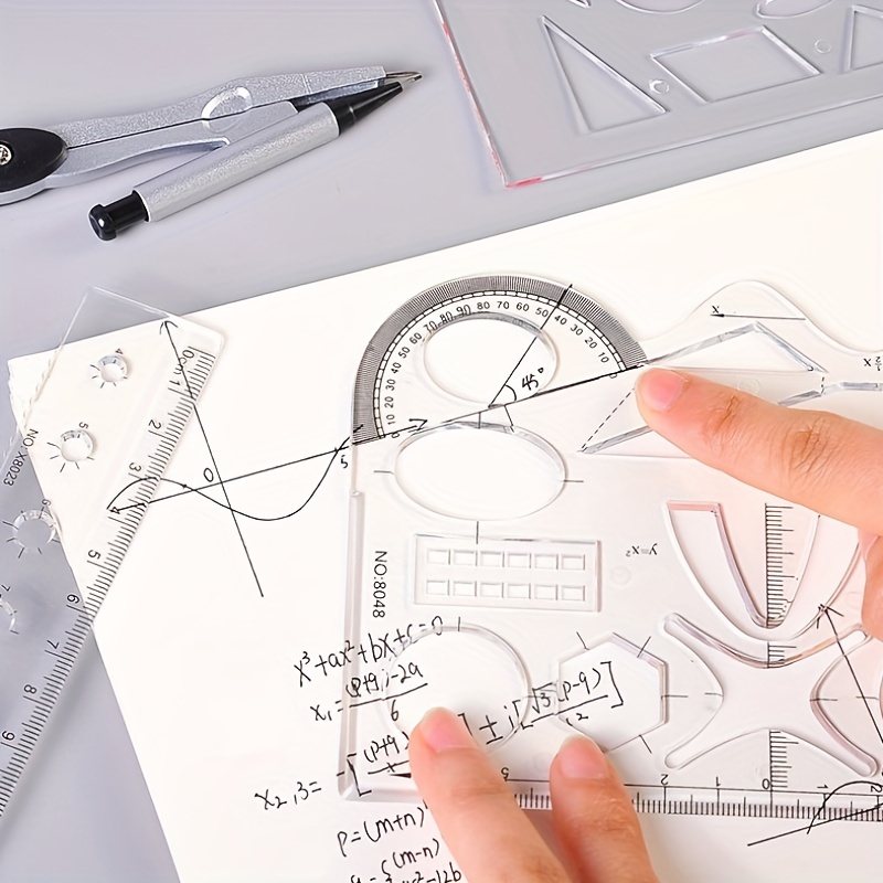 Multifunctional Geometric Ruler: Perfect For Maths, Drawing & More! - Temu  Oman