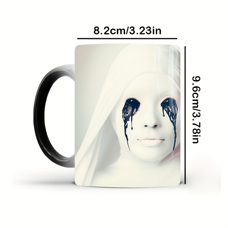 1pc, Color Changing Coffee Mug, Cool Coffee & Tea Magic Heat Sensitive Cup  11 Oz Battery Charging Design Drinkware Ceramic Mugs Cute Birthday Christma