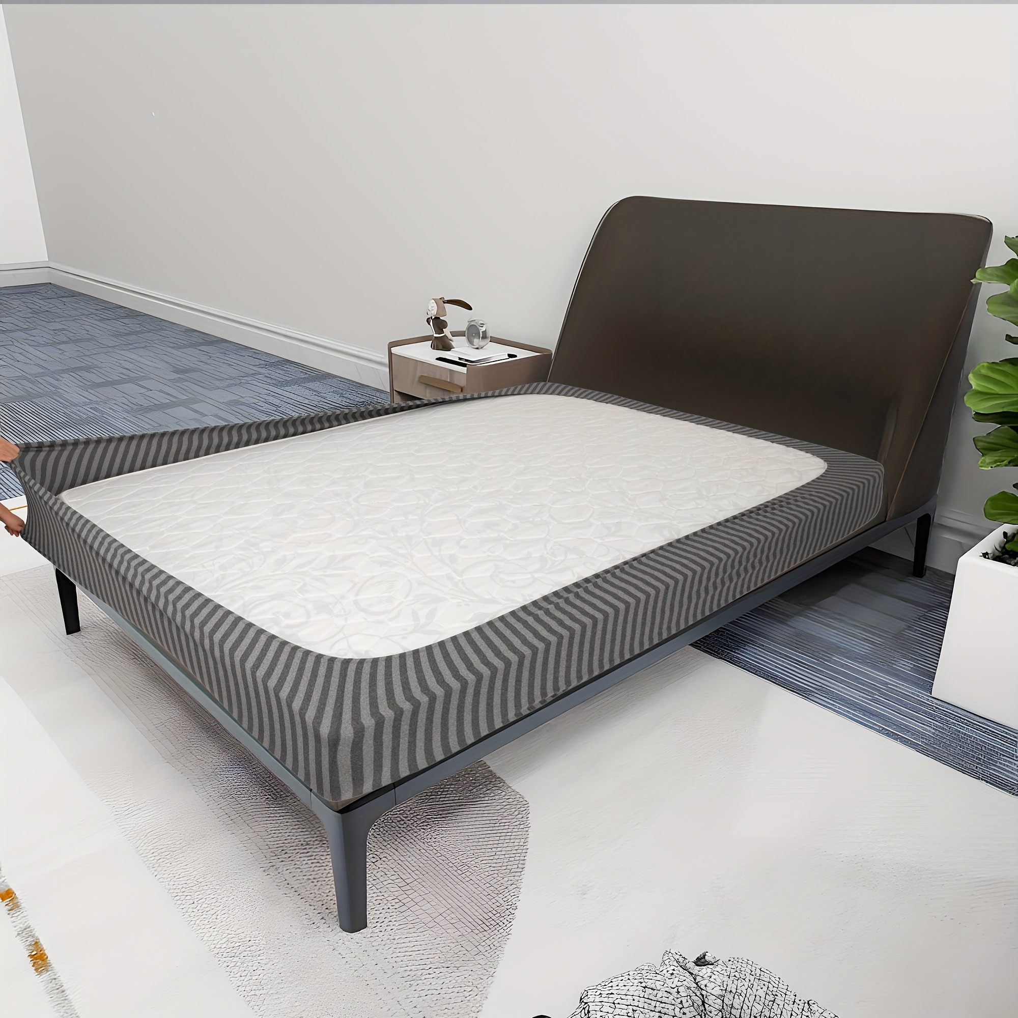 Protector de colchón impermeable individual XL para dormitorio  universitario, cama extragrande, tamaño individual