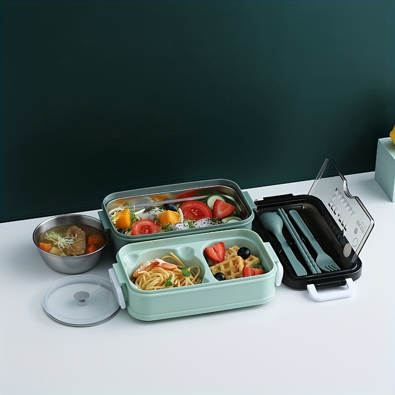 Lunch Box Isotherme Inox Rose couvercle transparent 2 étages - Gadgets de  Cuisine