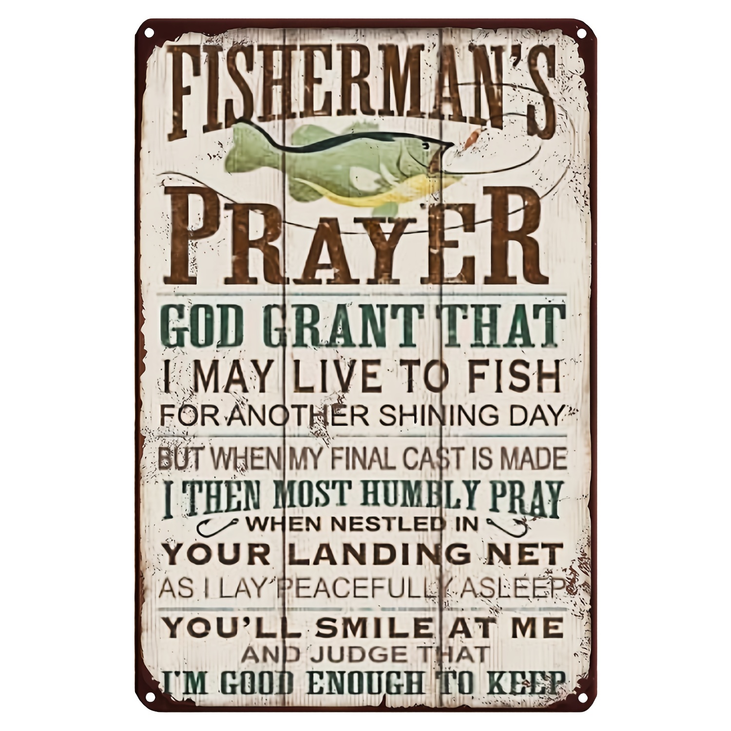 Vintage Funny A Fisherman's Prayer Vintage Fishing Wall - Temu