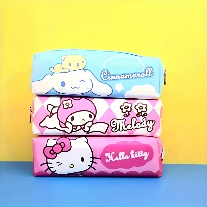 1pc 4 Types Cute Pencil Case, Hello Kitty Y2k Cinnamoroll Melody