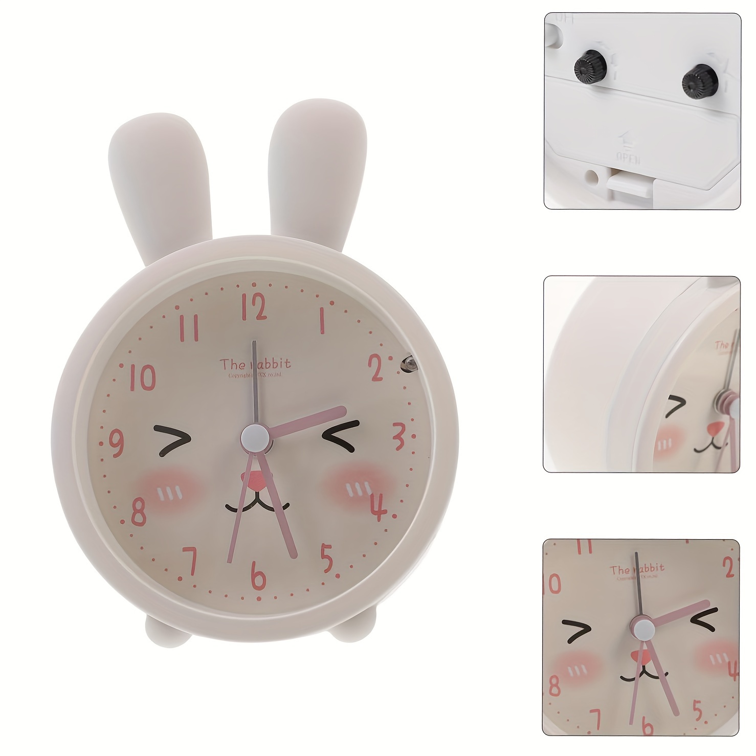 IMIKEYA Reloj despertador digital para niños, despertador con orejas de  conejo, dispositivo de despertador, decoración de habitación para el hogar