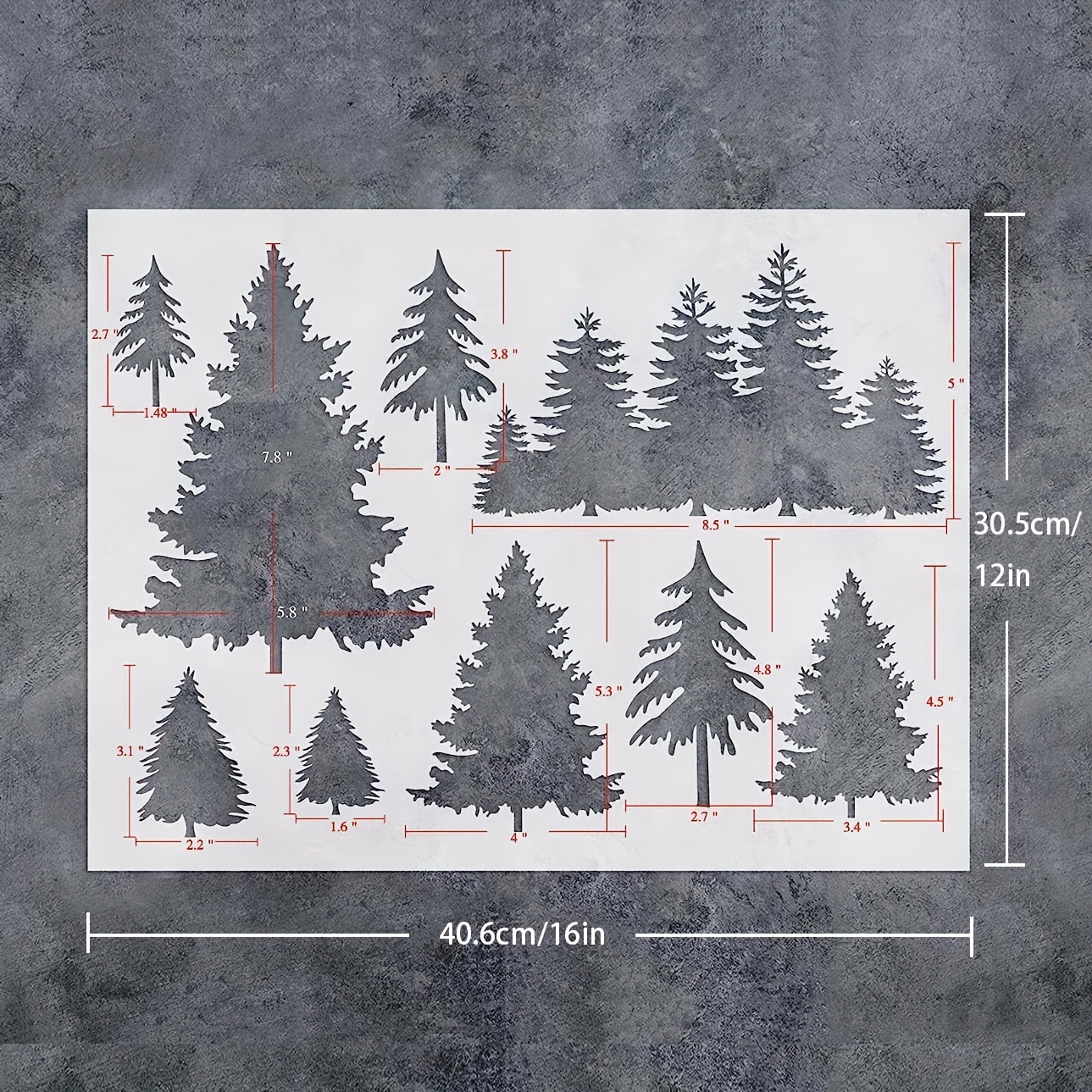 Mountain Stencils for Painting Forest Tree Stencil Animal Wood Burning  Stencils and Patterns Reusable Drawing Templates for Fabric Furniture Wall  DIY