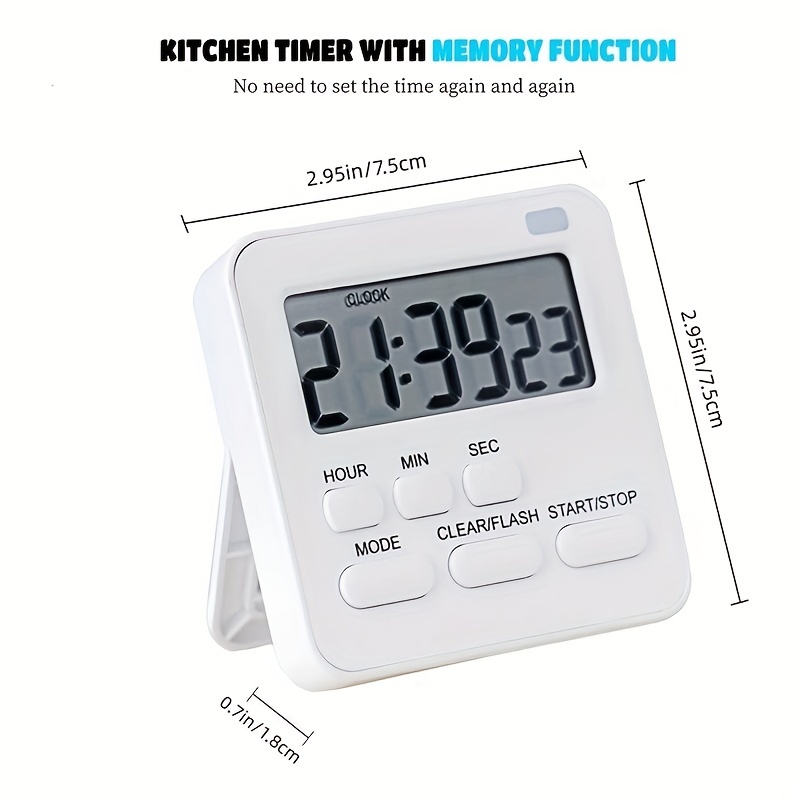 Small Digital Kitchen Timer, Magnetic Back With On/off Switch, Minutes And  Seconds Count Up Countdown Timer, Battery Not Included, - Temu Norway