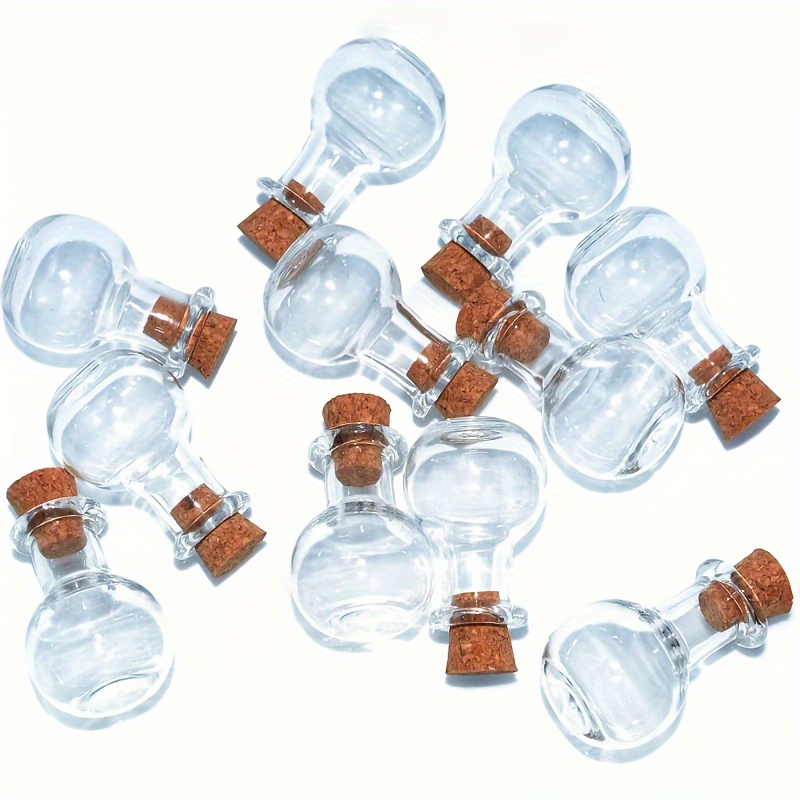 20/10Pcs 1ml Glass Bottles Small Tiny Clear Glass Bottle Vials