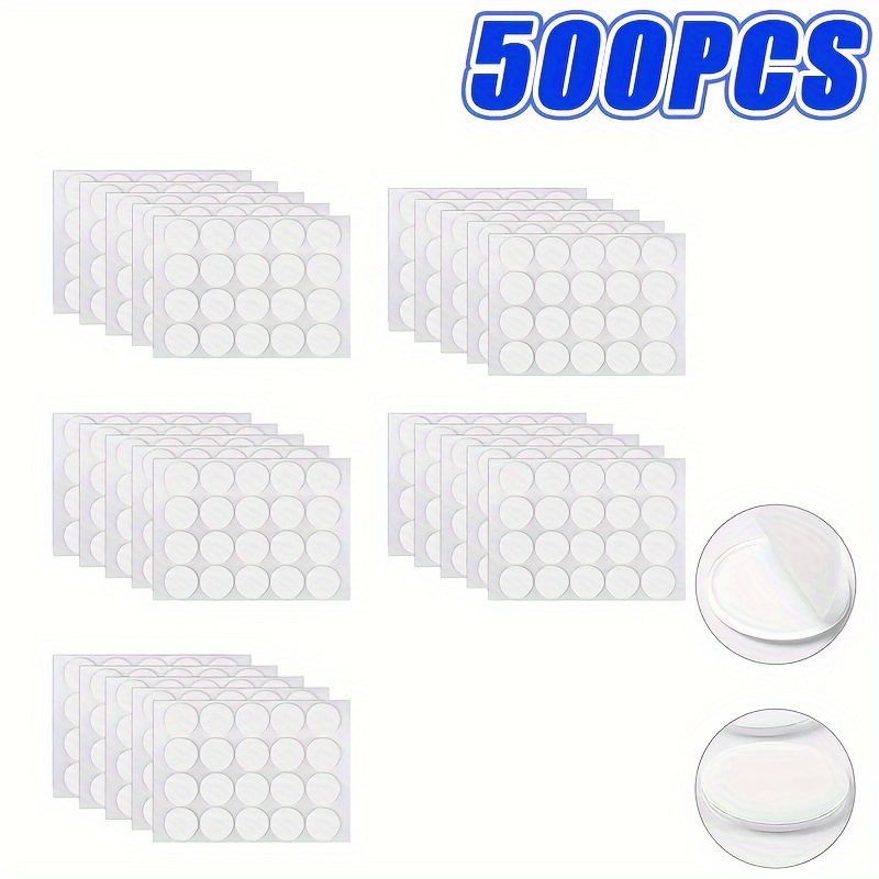 500pcs Double Sided Tape Removable Round Clear Sticky Dots Tape