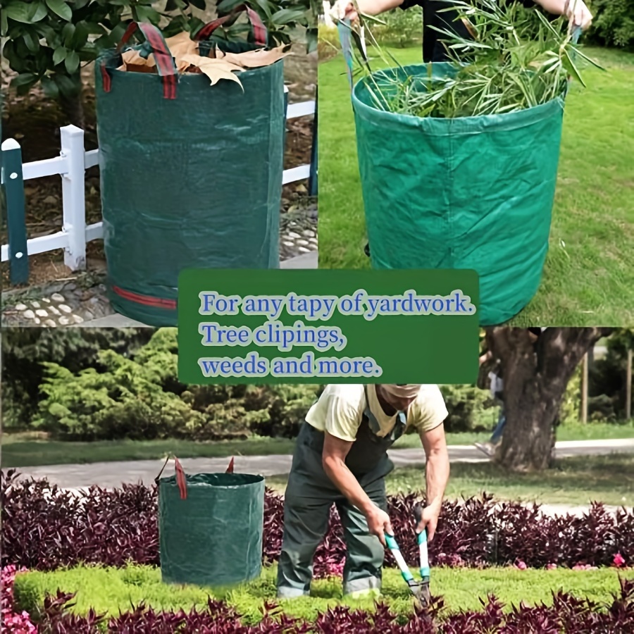 Outdoor Garden Leaf Storage Bags, Garden Waste Bags, Lawn Courtyard Pool Waste  Bags, Gardening Containers, Heavy-duty Reusable Foldable Leaf Basket Bags -  Temu